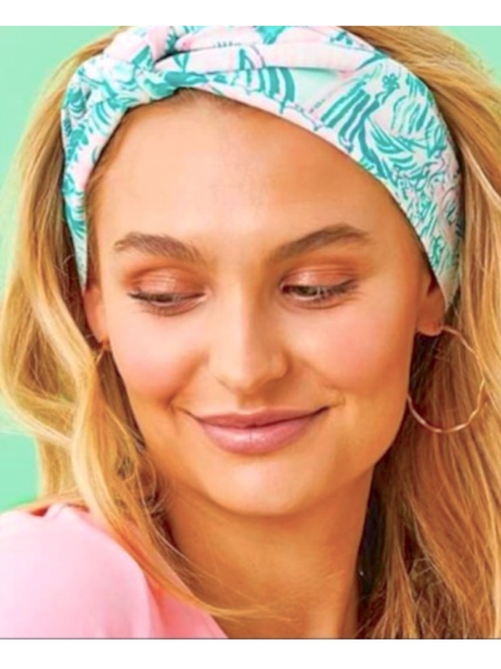 NWT Lilly Pulitzer Head Wrap Bright Agate Colorful Camelflage